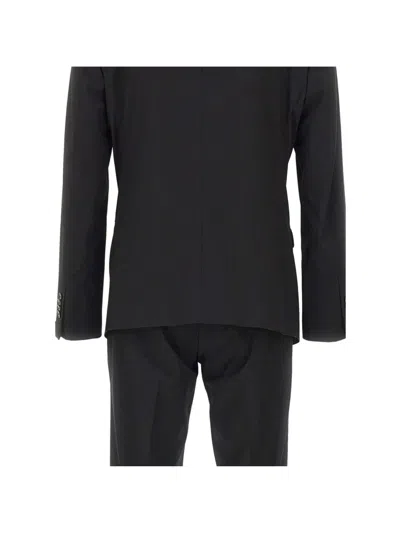 Manuel Ritz Front-pocket Two-button Suit In Black