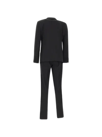 Manuel Ritz Front-pocket Two-button Suit In Black
