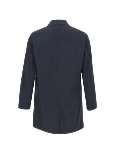 Woolrich Button Front Coat In Blue