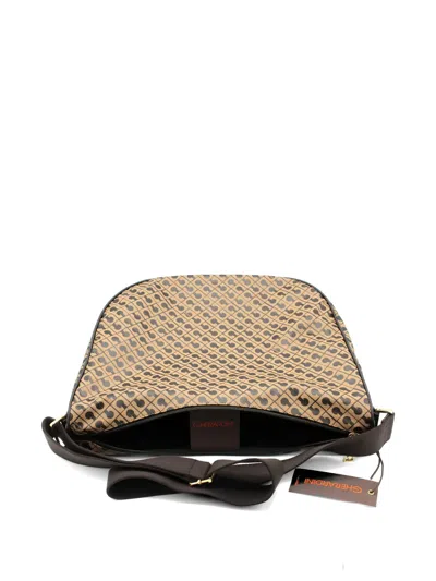 Gherardini Patterned Strap Shoulder Bag In Neutral