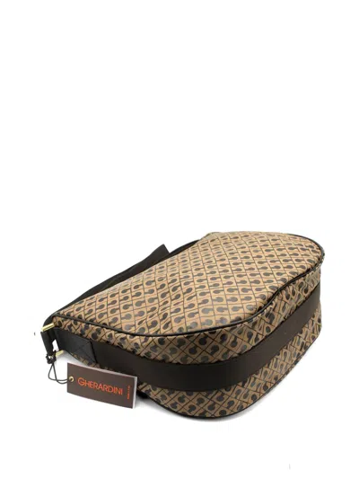 Gherardini Patterned Strap Shoulder Bag In Neutral