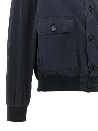 Aspesi Front-pocket Jacket In Blue