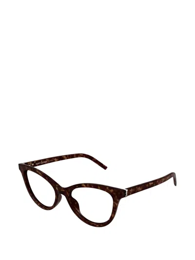 Saint Laurent Full-frame Plain Mirror In Brown