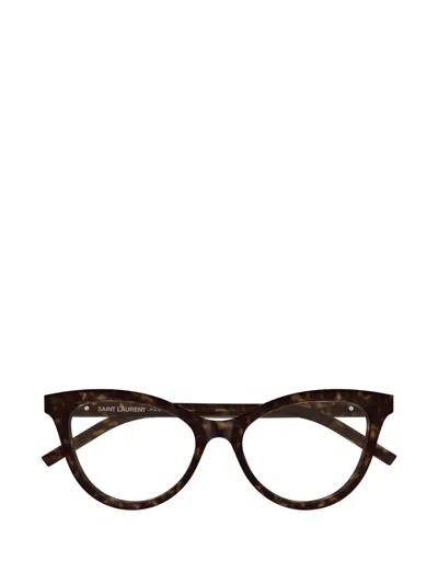 Saint Laurent Full-frame Plain Mirror In Brown