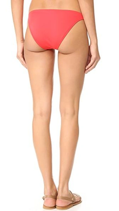 Shop Milly St. Lucia Bikini Bottoms In Flame