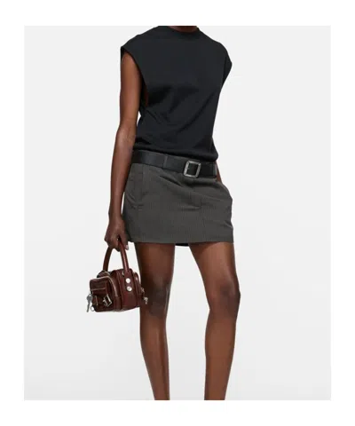 Acne Studios Reversible Leather Belt In Orange