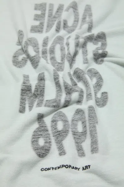 Acne Studios Contemporary Art Text T-shirt In Gray