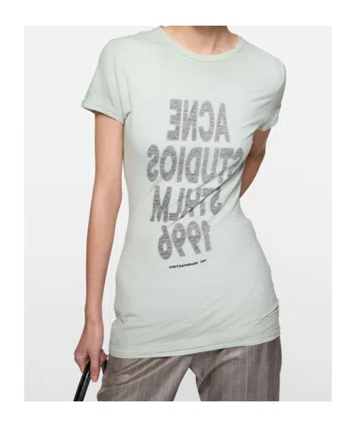 Acne Studios Contemporary Art Text T-shirt In Gray