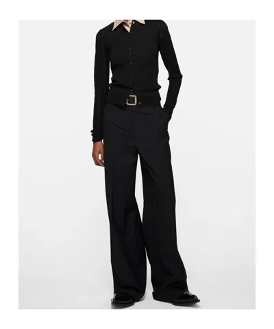 Acne Studios Button Knitted Cardigan In Black