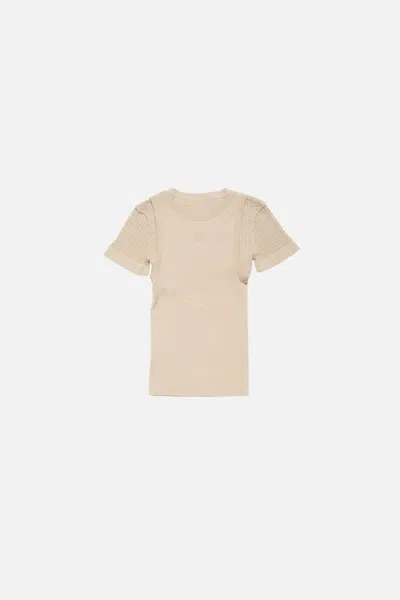 Acne Studios Layered Knit Top In Gold