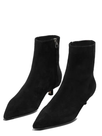 Aeyde Short Pointed Boots In Black