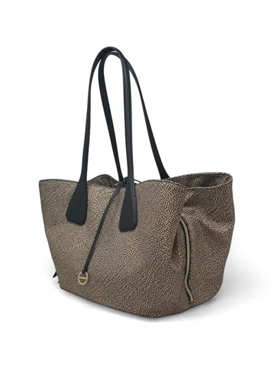 Borbonese Double-handle Shoulder Bag In Gray