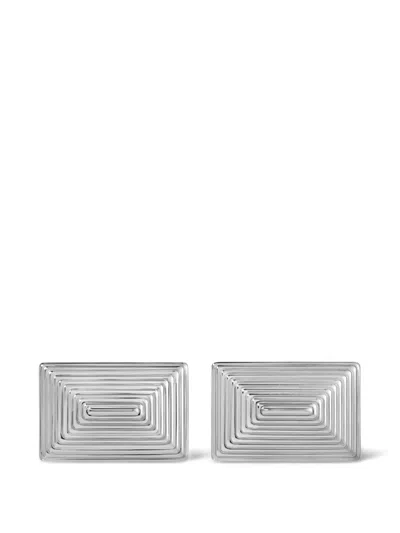Heaven Mayhem Celeste Square Earrings In Silver