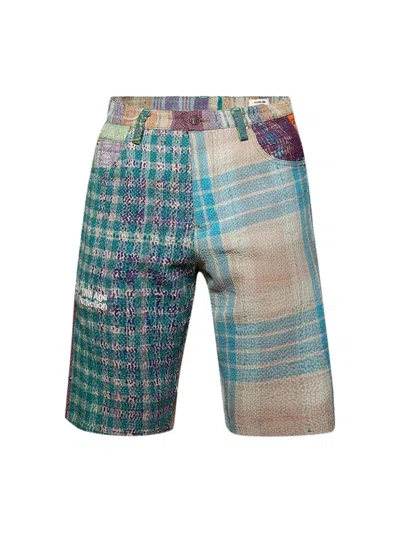 Better With Age Isaac Kantha Patchwork Shorts In Multi