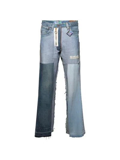 Better With Age Patchwork Jeans In Blue