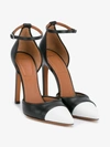 Givenchy 115mm Graphic Line Leather Pumps, Black/white