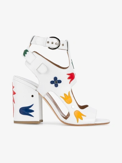 Shop Laurence Dacade 'naton' Floral Applique Sandals In White