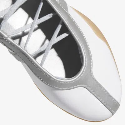 Adidas Originals Taekwondo Mei Ballet Metallic Leather-trimmed Leather Sneakers In Silver