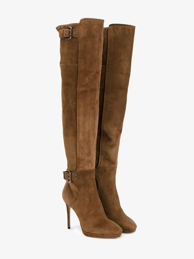 Shop Jimmy Choo 'derby 100' Boots In Brown