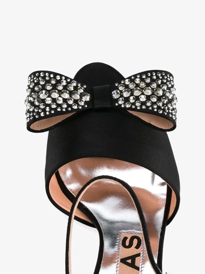 Shop Rochas Embellished Bow Sandals In Black