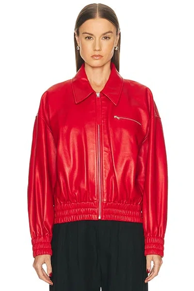 Jil Sander Bomber Jacket In Red