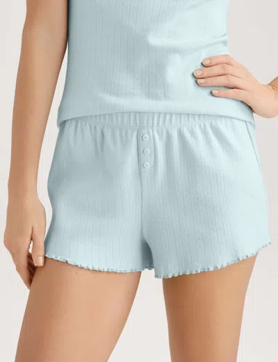 Tommy John Pointelle Rib Sleep Shorts In Blue