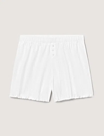 Tommy John Pointelle Rib Sleep Shorts In Blue
