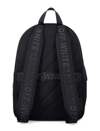 Off-white Heritage Mini Backpack With Front Pocket And Logo Print In Black