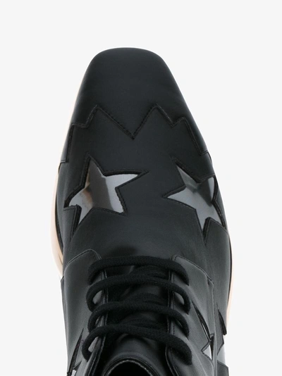 Shop Stella Mccartney Ladies Black Star Design Elyse 75 Platform Ankle Boots, Size: 39.5