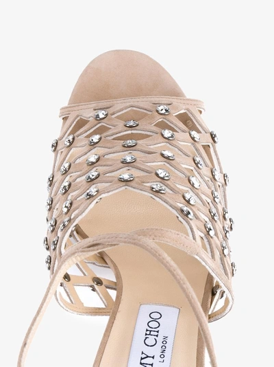 Shop Jimmy Choo 'donnie' Sandals In Nude&neutrals