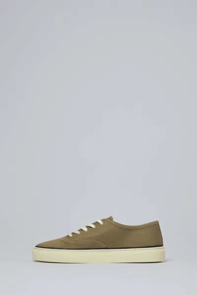 Jacquemus Cotton Low-top Sneakers With Embroidered Logo In Green