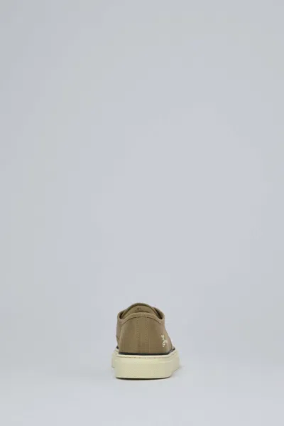 Jacquemus Cotton Low-top Sneakers With Embroidered Logo In Green