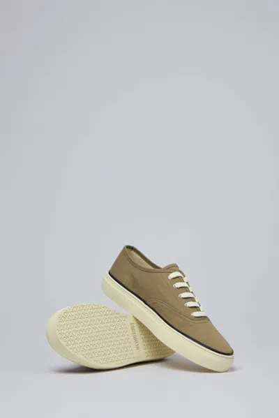 Jacquemus Cotton Low-top Sneakers With Embroidered Logo In Green