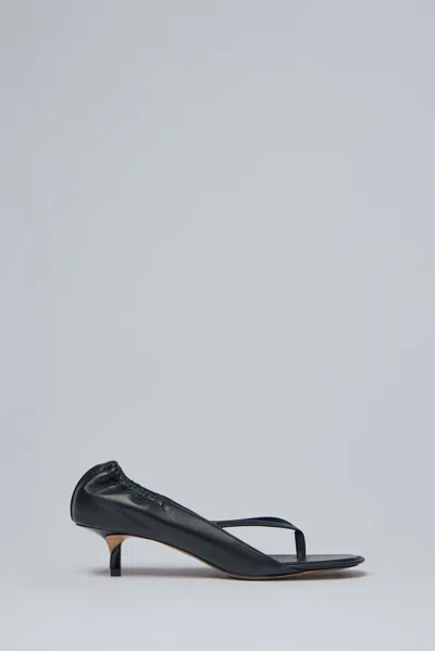 Jacquemus Nu Pieds B Open Toe Kitten Heel Sandals In Black