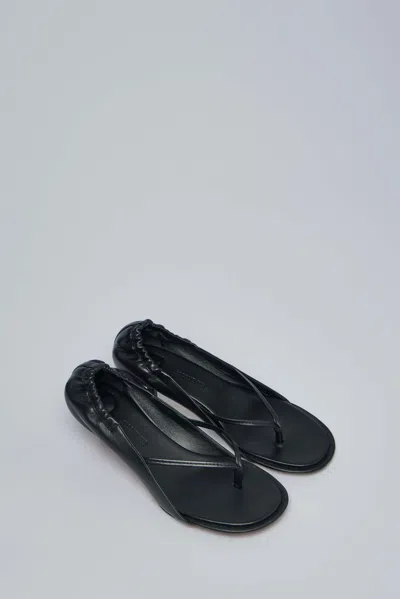 Jacquemus Nu Pieds B Open Toe Kitten Heel Sandals In Black