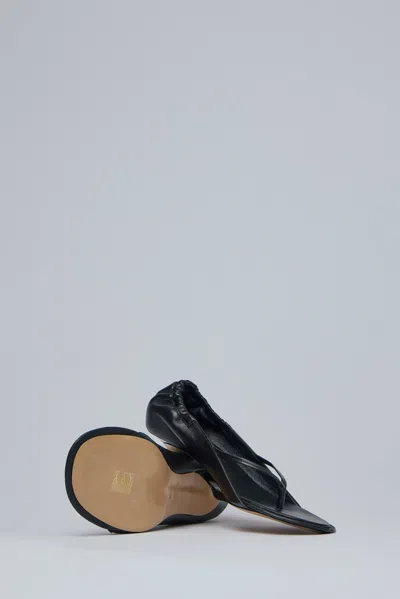 Jacquemus Nu Pieds B Open Toe Kitten Heel Sandals In Black