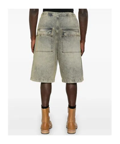 Entire Studios Elasticated-waist Button Bermuda Shorts In Gray
