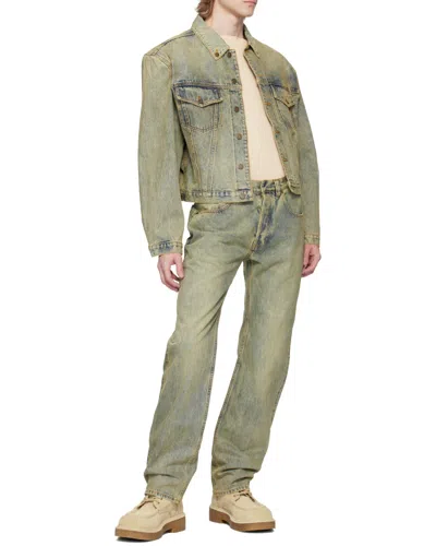 Entire Studios Distressed Denim Jacket In Brown
