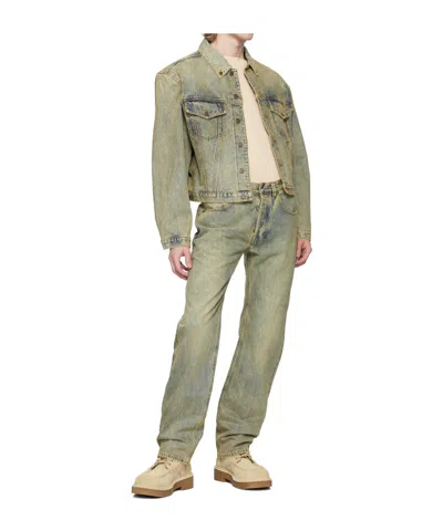 Entire Studios Distressed Denim Jacket In Brown
