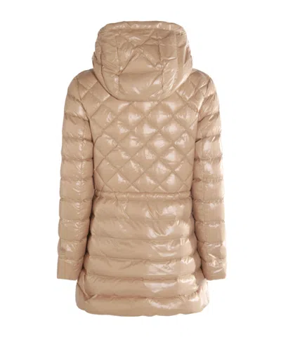 Mackage Light Camel Nylon Down Jacket In Brown