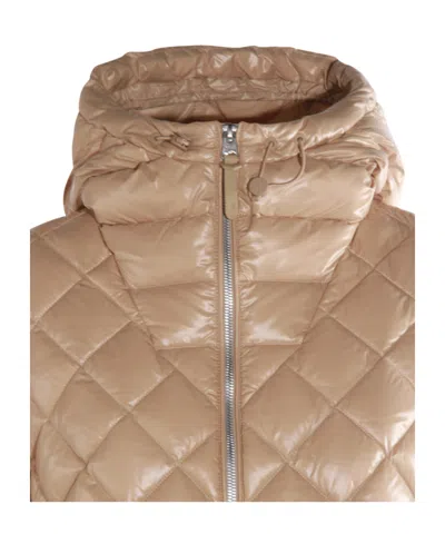 Mackage Light Camel Nylon Down Jacket In Brown