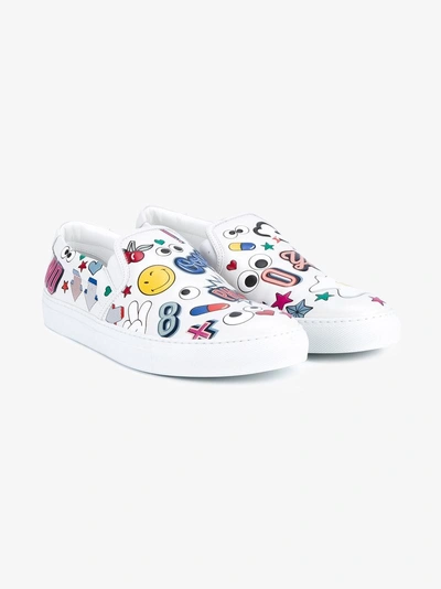 Shop Anya Hindmarch 'all Over Stickers' Sneakers In White