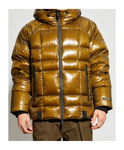 Dsquared2 Logo-patch Down Jacket In Brown