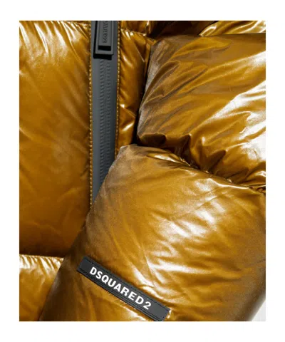 Dsquared2 Logo-patch Down Jacket In Brown
