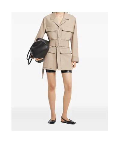 Courrèges Button-up Coat In Multi