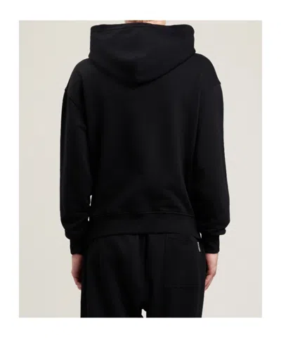 Palm Angels Men's Logo Neck Cotton Hoodie In Black