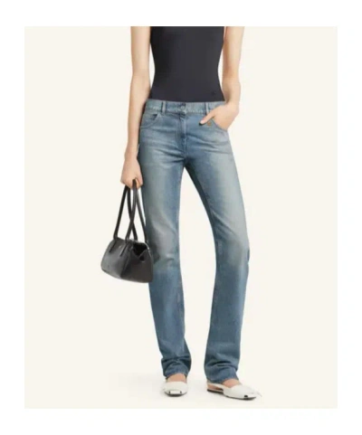Courrèges Logo Patch Jeans In Blue