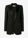 Saint Laurent Wool Gabardine Classic Blazer In Black