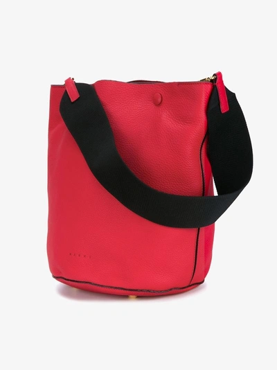 Shop Marni Bucket Shoulder Bag In Red