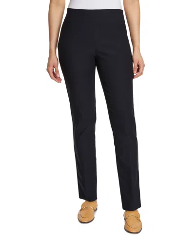 Gloria Vanderbilt Pull On Trouser In Black In Blue